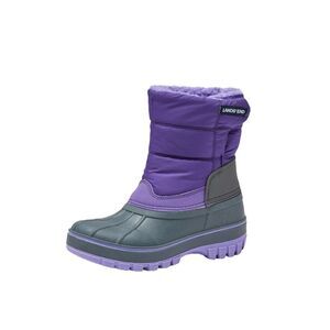 NEW Lands' End Purple Snow Boots Flurry Max  Youth girl Sz 7 Womns 8.5 EU 39